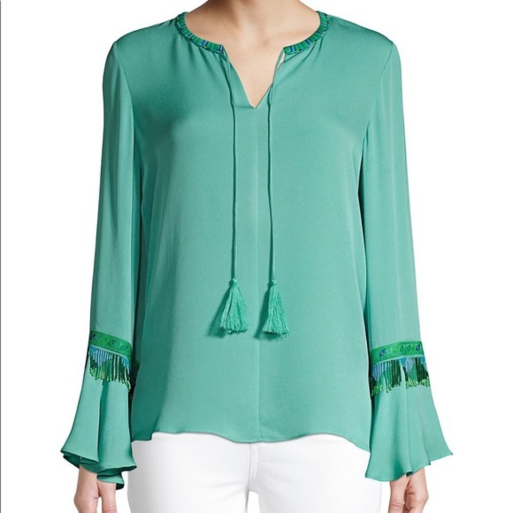 Kobi Halperin Vana beaded silk blouse